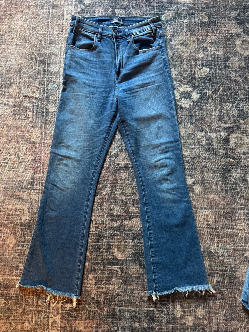 Abercrombie & Fitch Dark Blue High-Rise Flare Jeans